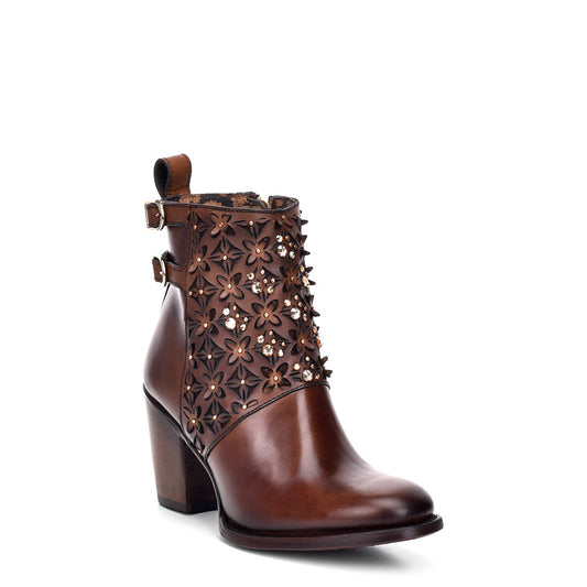 Cuadra Mocha Laser & Authentic Crystal Bootie