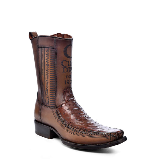 Cuadra Mens Moroni Chestnut Ostrich Exotic Boot