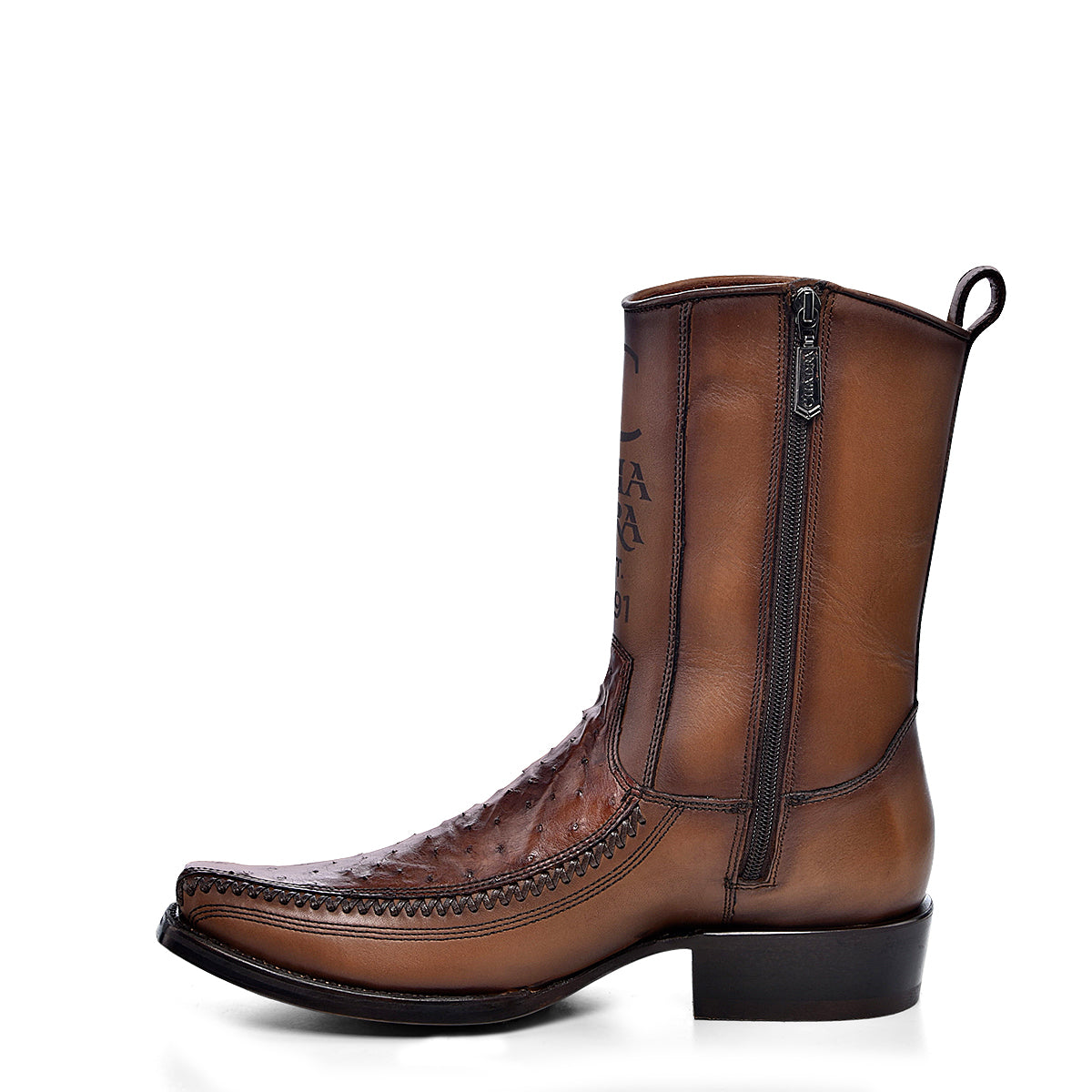 Cuadra Mens Moroni Chestnut Ostrich Exotic Boot