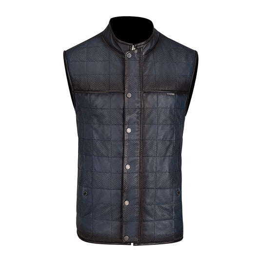 Cuadra Navy Zipper Vest