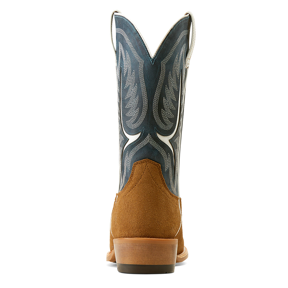 Ariat Mens Dijon Roughout/ Ocean Blue Stadtler Cowboy Boot