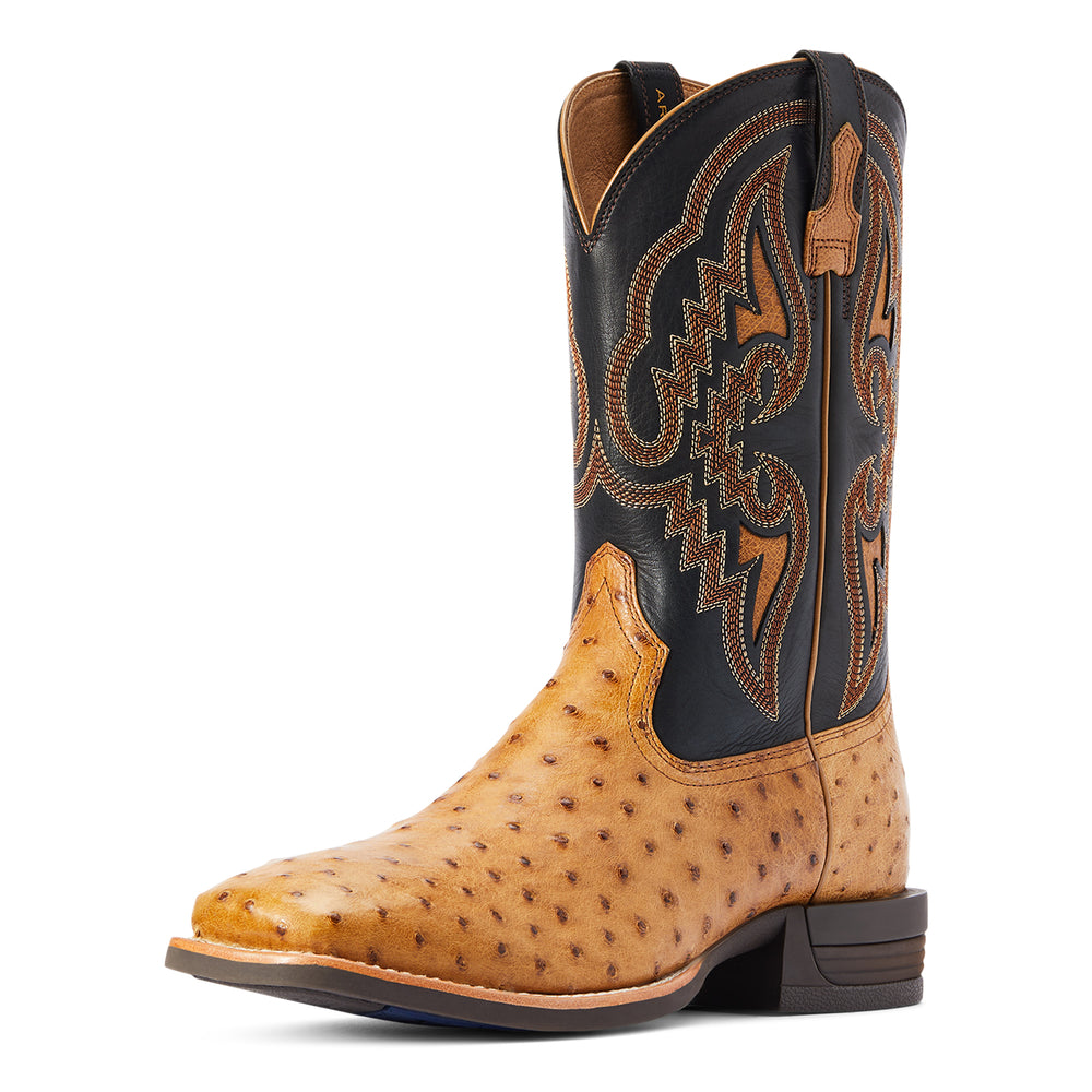 Dagger Antique Saddle Ostrich Western Boot