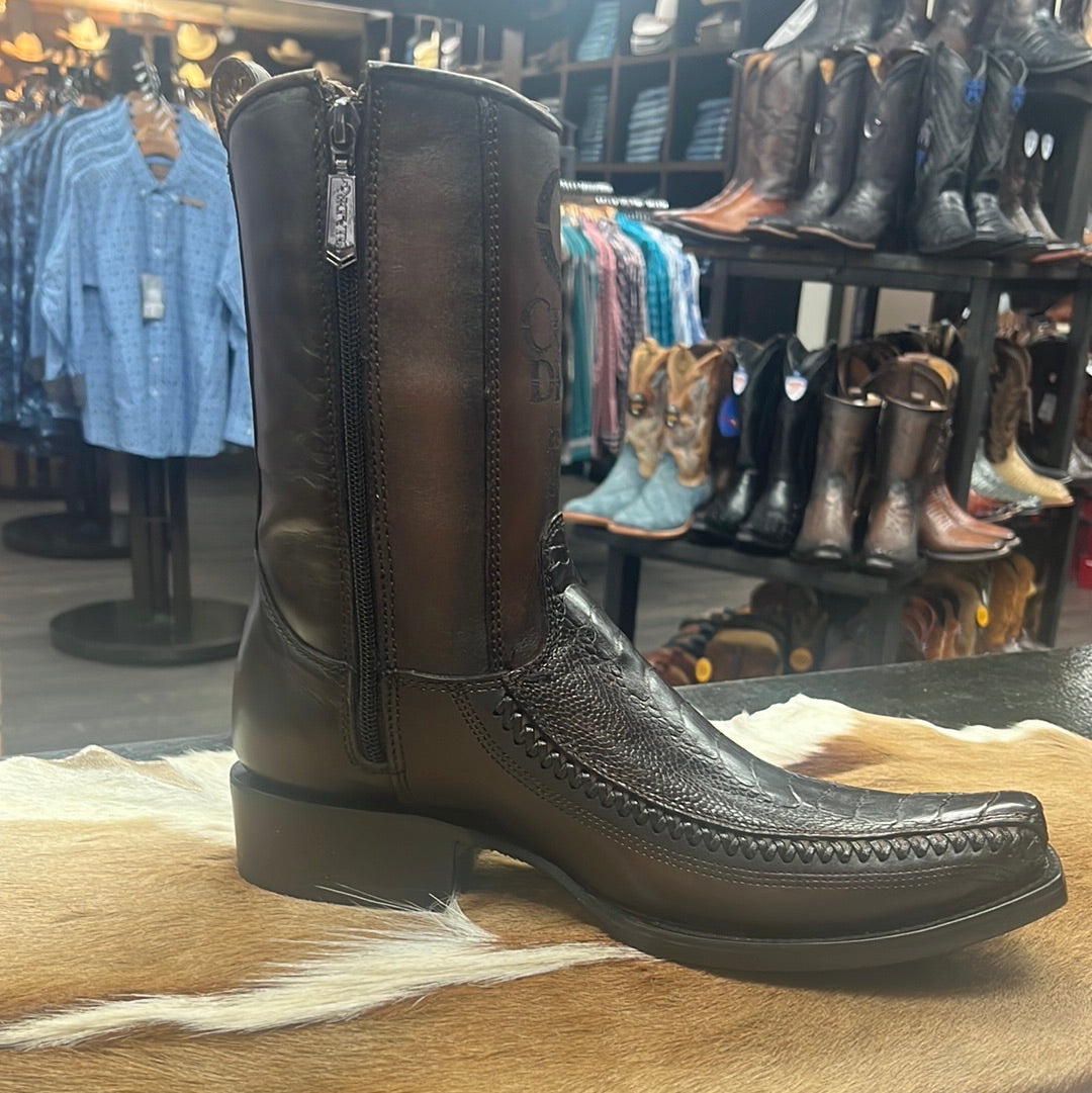 Cuadra Brown Ostrich Leg Narrow Boot