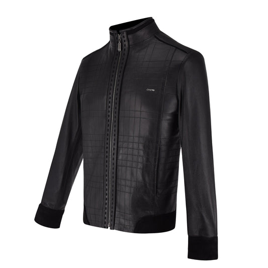 Cuadra Mens Black Natural Zipper Jacket