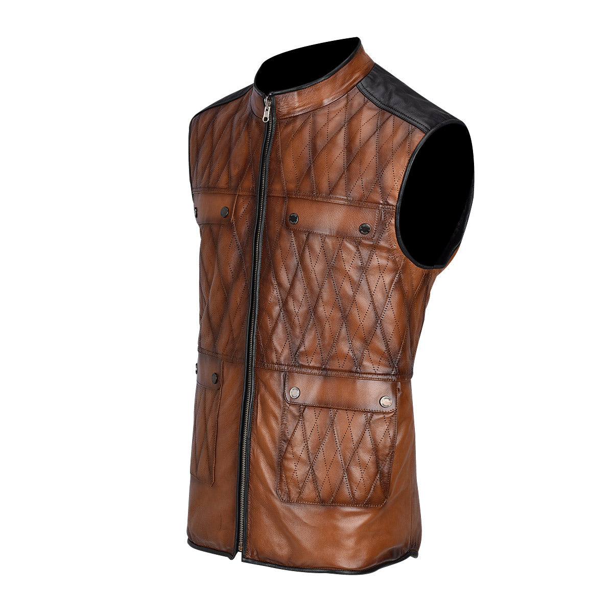 Cuadra Mens Natural Maple Embroidery Vest