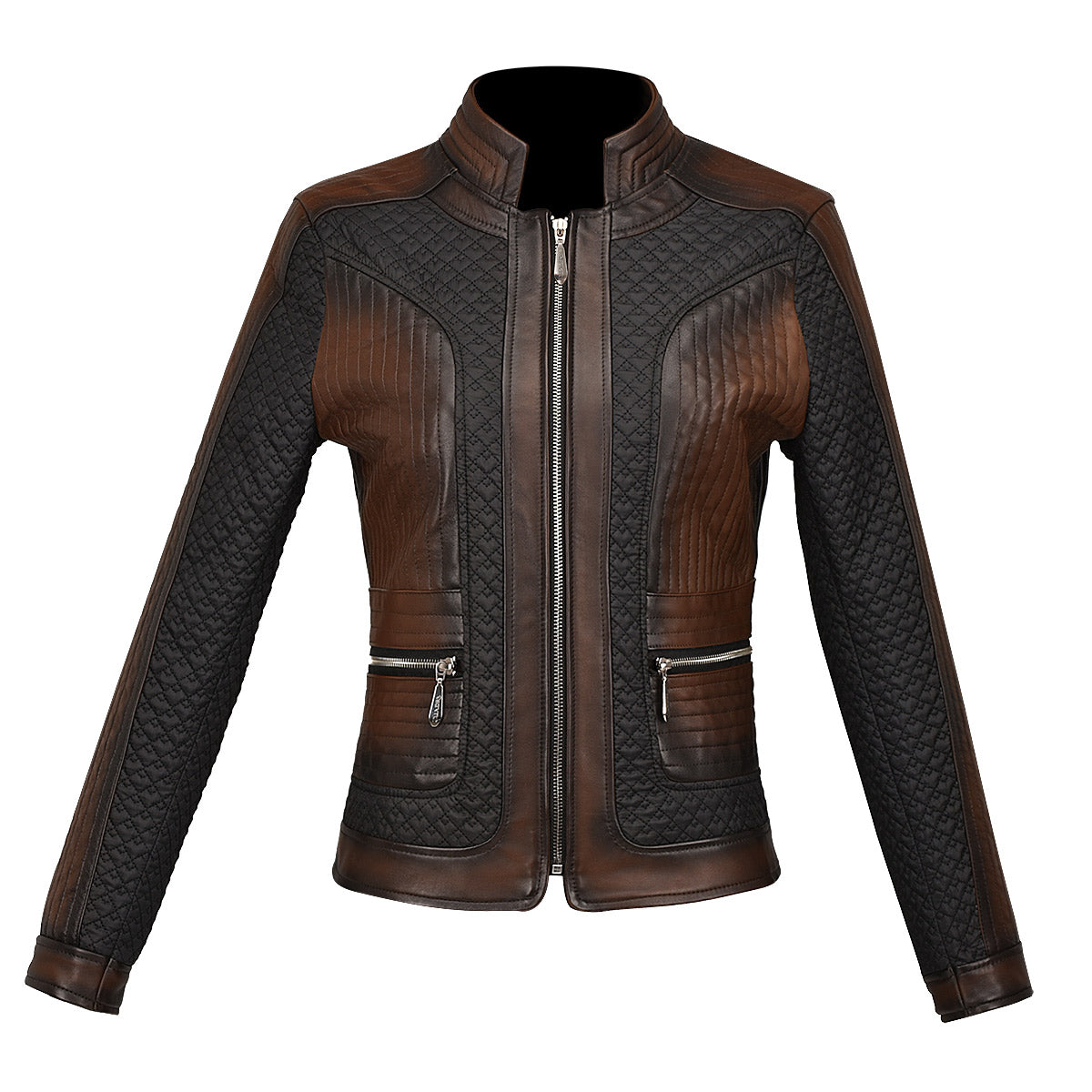 Cuadra Ladies Brown Lather Jacket