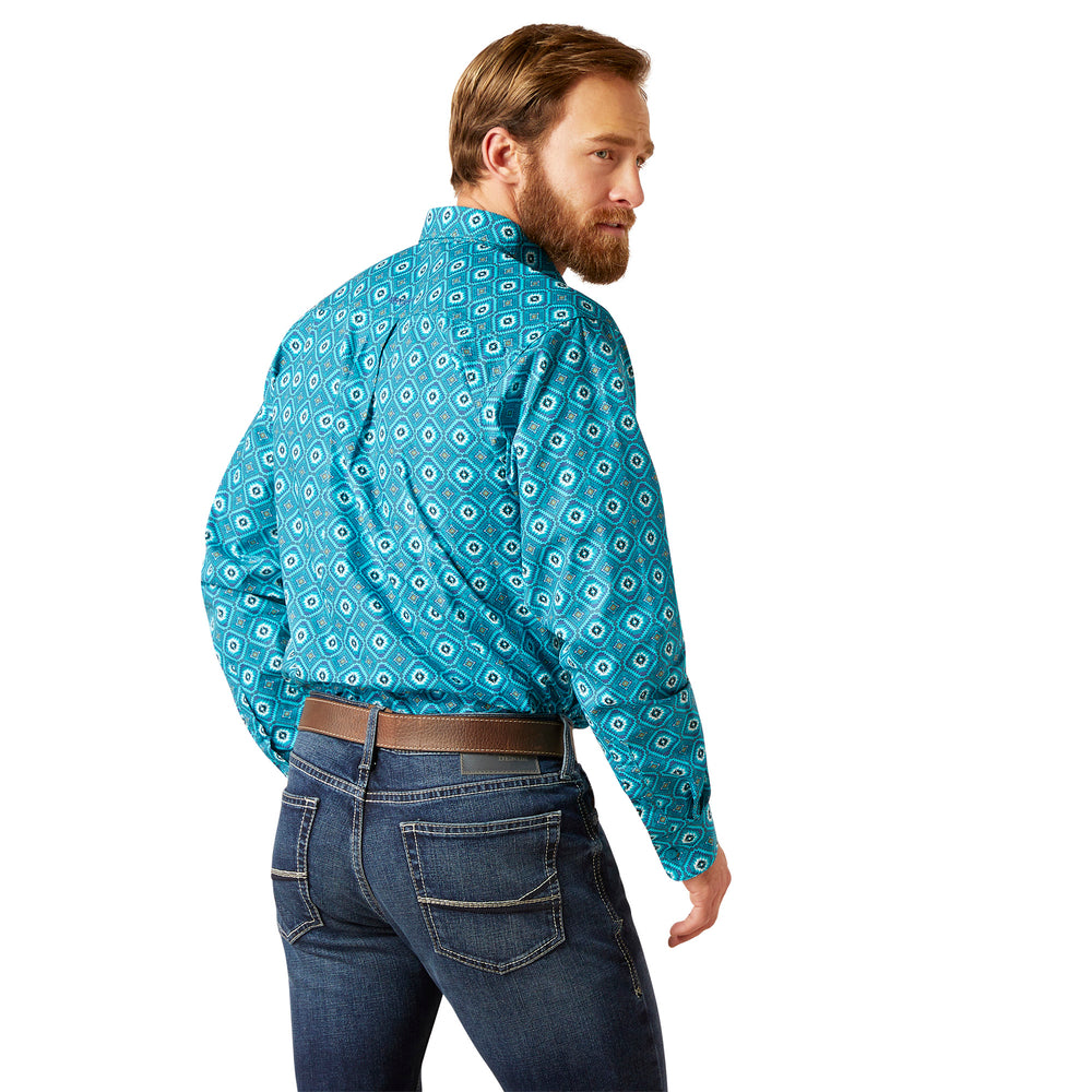 Ariat Bruno Lanai Turquoise Print Shirt