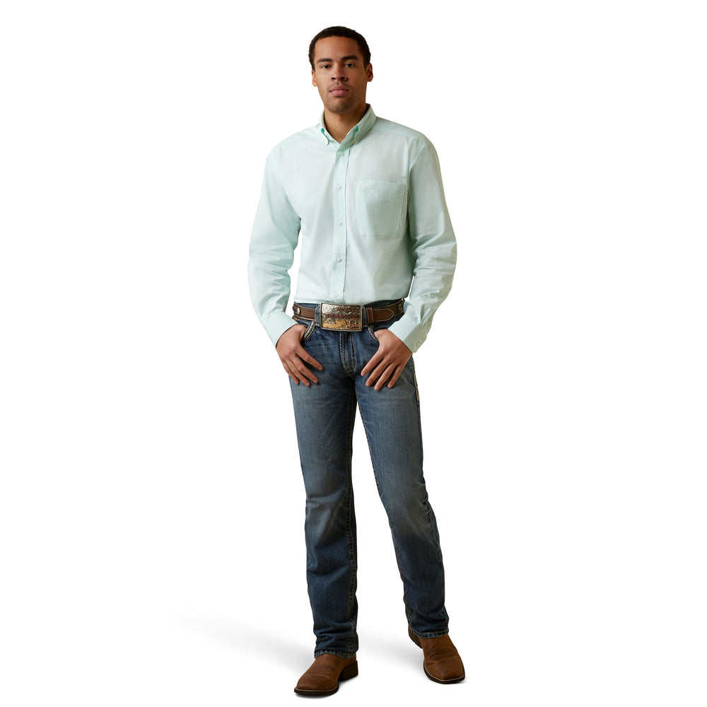 Men's Ariat Solid Slub Classic Fit Button Down Shirt