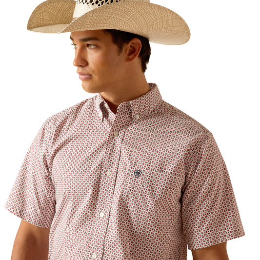 Ariat Mens Teagan Fitted Short Sleeve Shirt