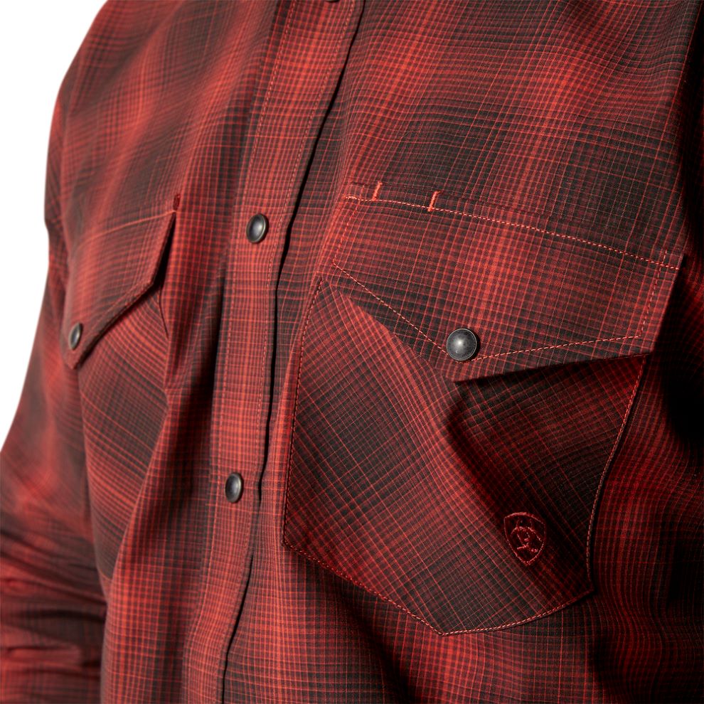 Ariat Pro Series Stenson Red Plaid Classic Fit Shirt