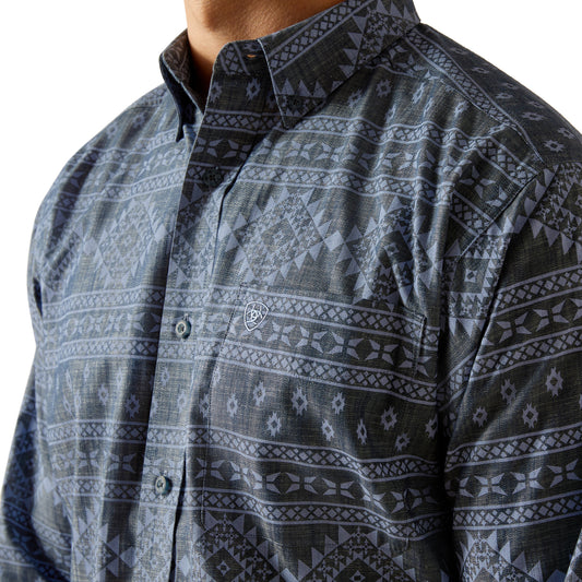 Ariat Mens Blue Eddie Long Sleeve Shirt