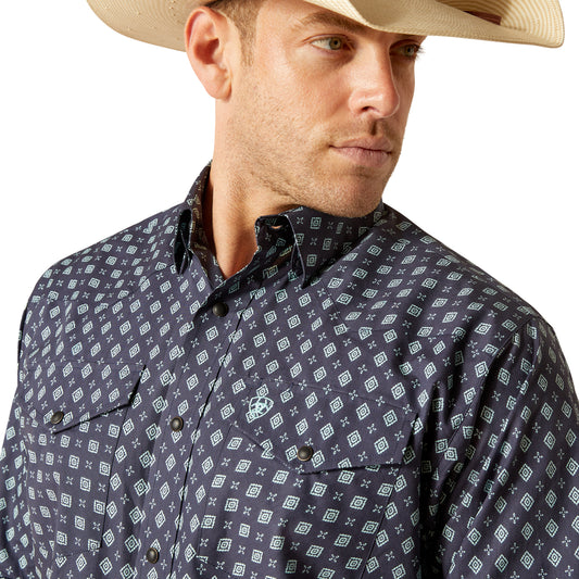 Ariat Mens Blue Diamond Indigo Snap Shirt