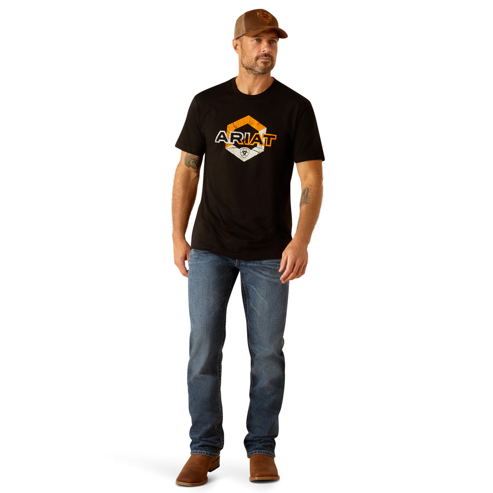 Ariat Mens Black Hexagon Ariat T-Shirt