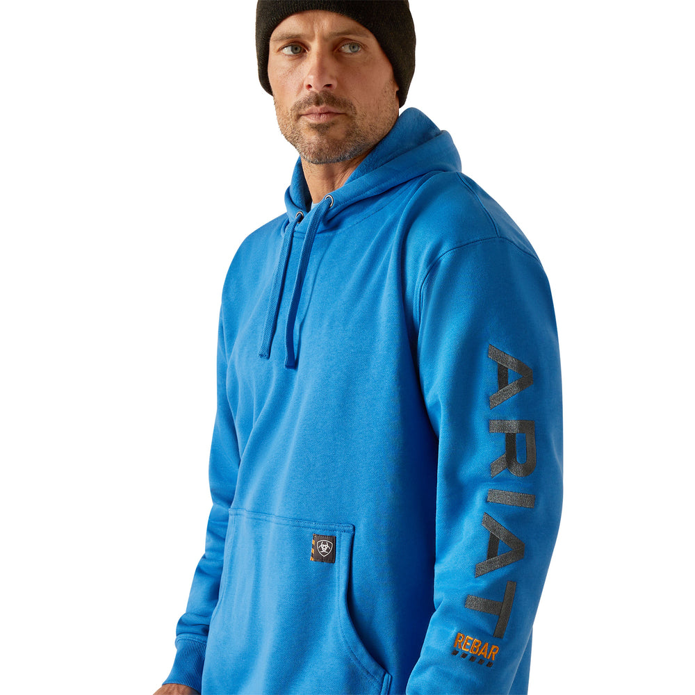 Ariat Mens Rebar Work Blue Hoodie