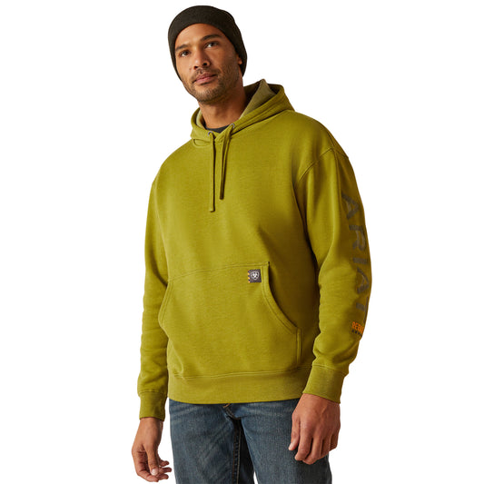 Ariat Mens Rebar Work Green Hoodie