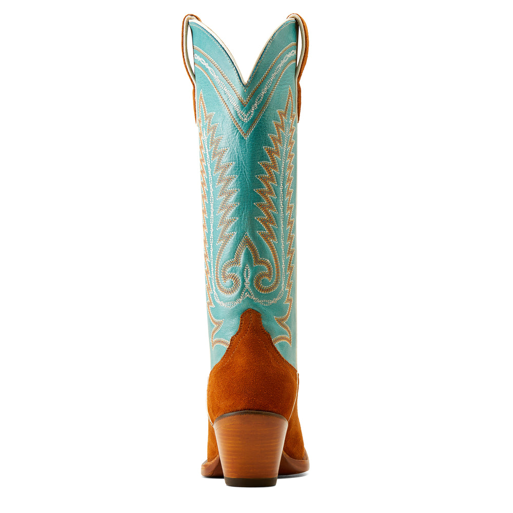 Ariat Ladies Turquoise Penny Suede Cowgirl Boot