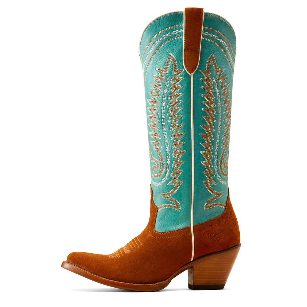 Ariat Ladies Turquoise Penny Suede Cowgirl Boot