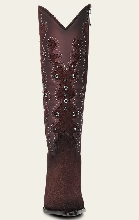 Cuadra Ladies Tall Boot Wine Crystals CC358