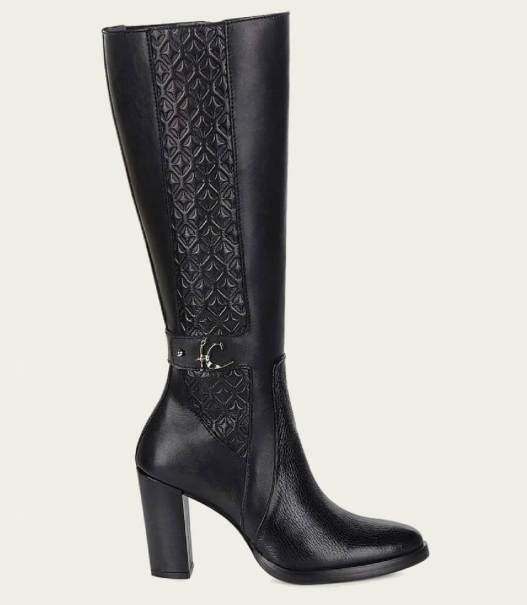 Cuadra Womens Tall Deer Boots Black - FC887