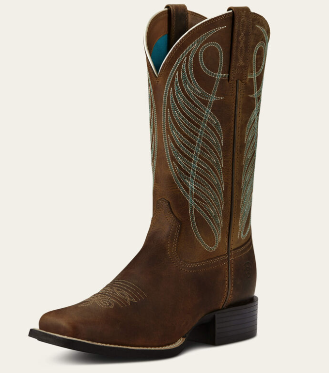 Ariat Round Up Wide Square Toe Western Boot