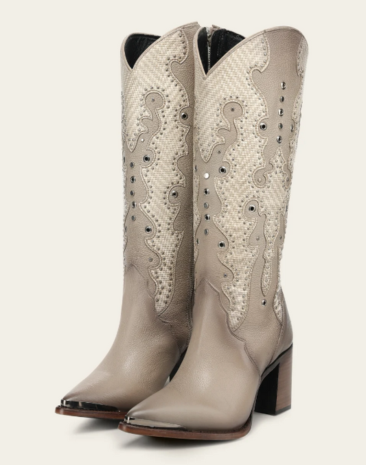 Cuadra Ladies Traditional Beige Boot In Genuine Bovine Leather -CC280