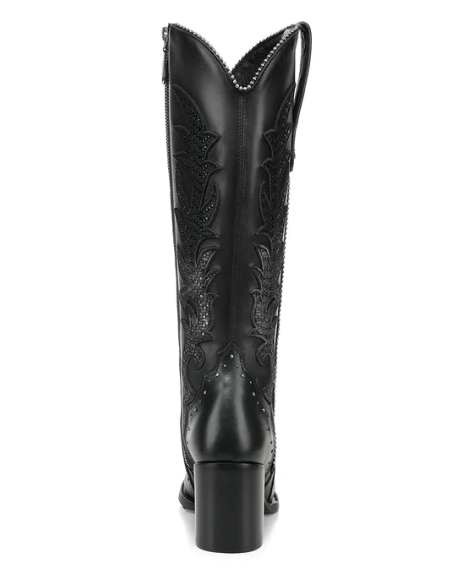 Cuadra Black Embroidered Boot -CC337