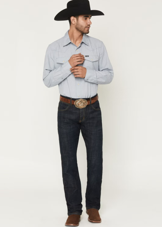 Wrangler Retro Men's Dax Dark Wash Slim Bootcut Stretch Denim Jeans