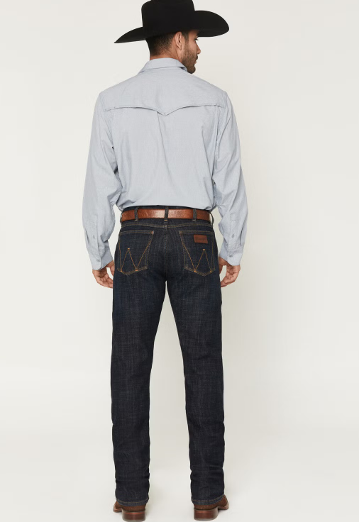 Wrangler Retro Men's Dax Dark Wash Slim Bootcut Stretch Denim Jeans