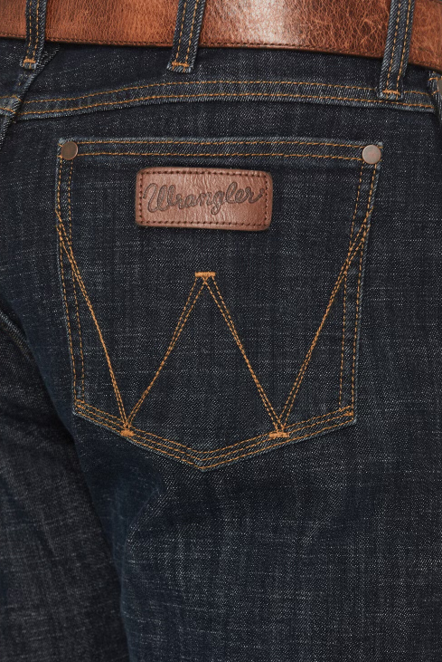 Wrangler Retro Men's Dax Dark Wash Slim Bootcut Stretch Denim Jeans