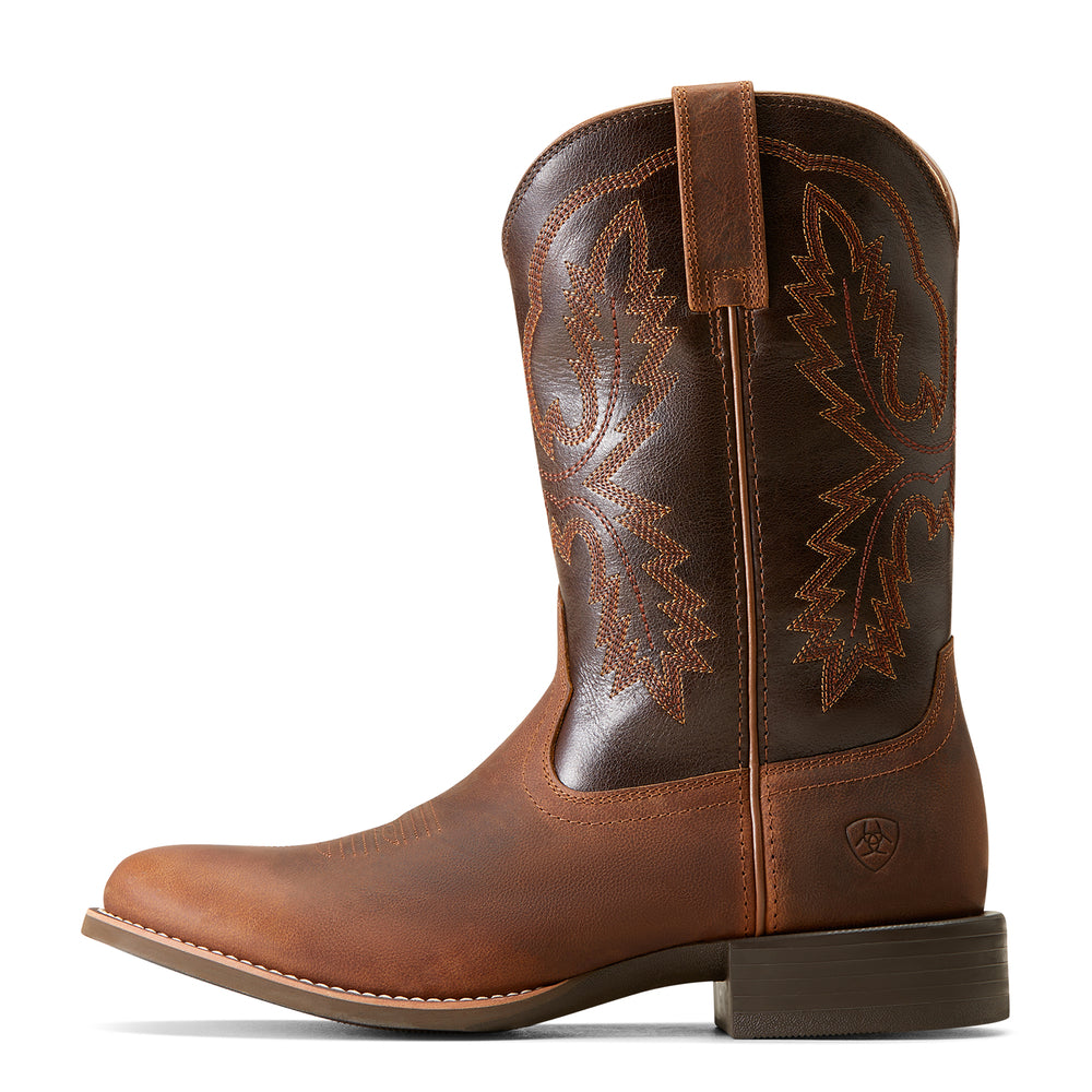 Ariat Sport Stratten Sorrel Crunch/ Bitter Brown Cowboy Boot