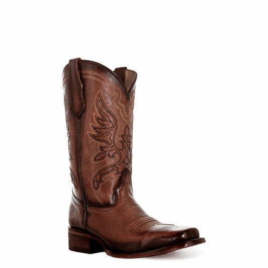 Corral Boot Company Tn Brown Embroidery Square Toe