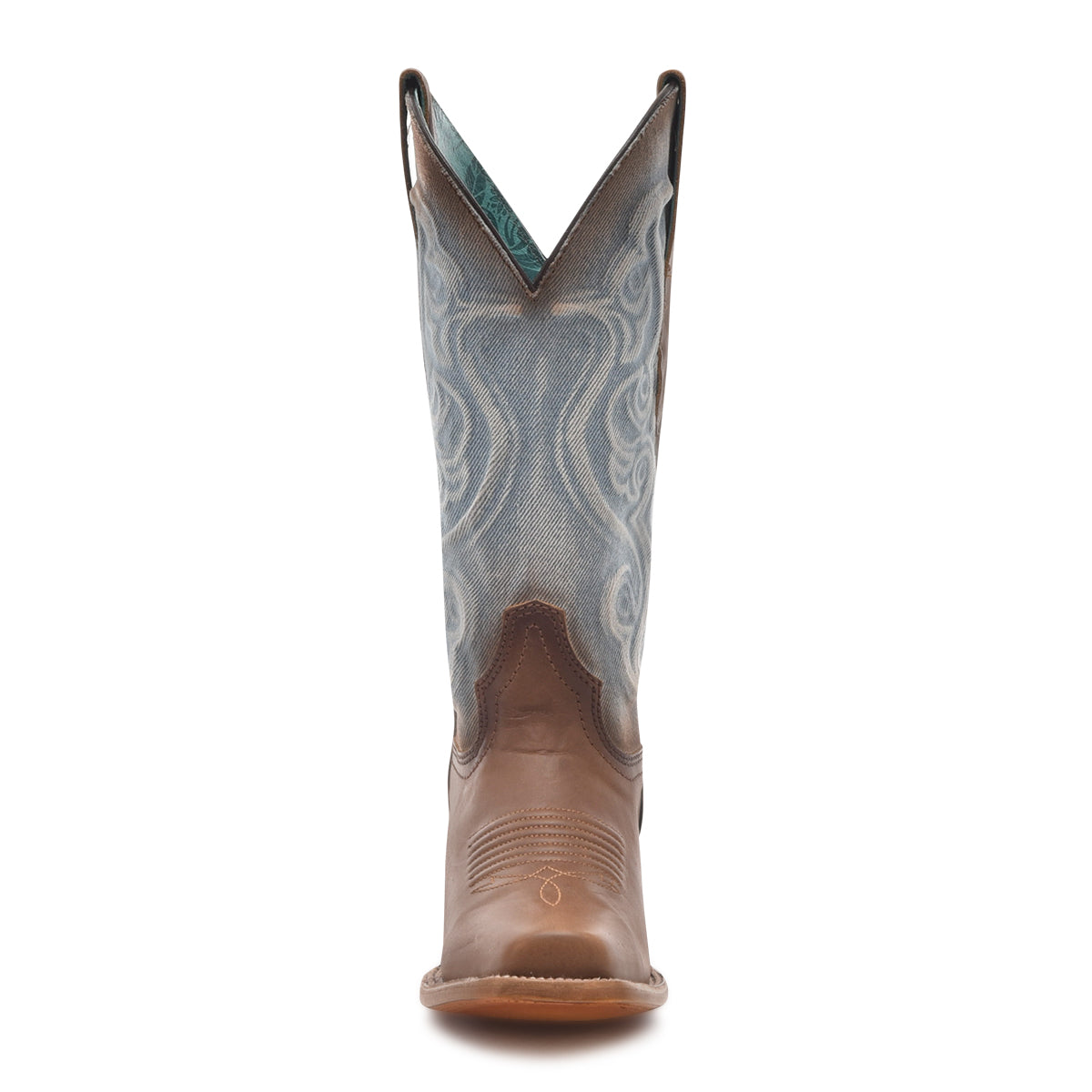 Corral Brown and Denim Embroidered Boot